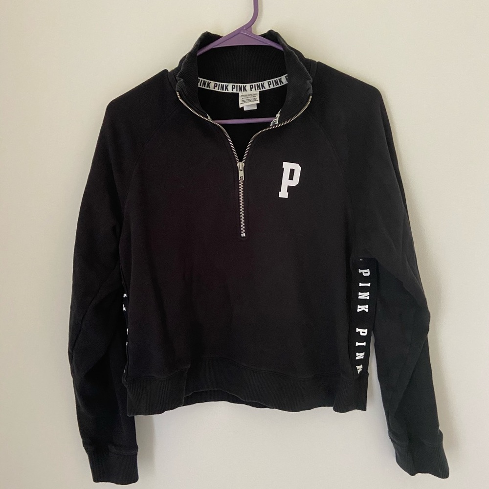 Black Victoria’s Secret Half Zip Sweatshirt